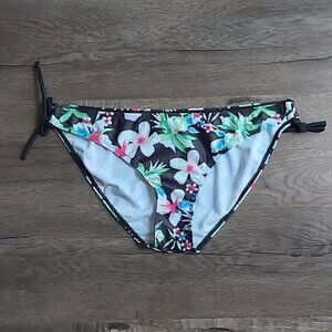 FLOWER Print Tie Bikini Bottom Size M